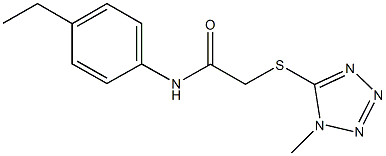 N-(4-ethylphenyl)-2-[(1-methyl-1H-tetraazol-5-yl)sulfanyl]acetamide 结构式