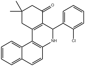 5-(2-chlorophenyl)-2,2-dimethyl-2,3,5,6-tetrahydrobenzo[a]phenanthridin-4(1H)-one 结构式