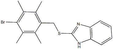 2-[(4-bromo-2,3,5,6-tetramethylbenzyl)sulfanyl]-1H-benzimidazole 结构式