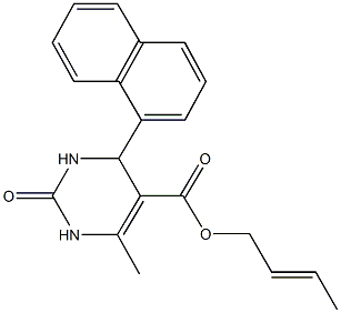 2-butenyl 6-methyl-4-(1-naphthyl)-2-oxo-1,2,3,4-tetrahydro-5-pyrimidinecarboxylate 结构式