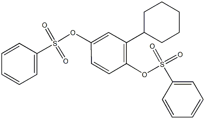 2-cyclohexyl-4-[(phenylsulfonyl)oxy]phenyl benzenesulfonate 结构式