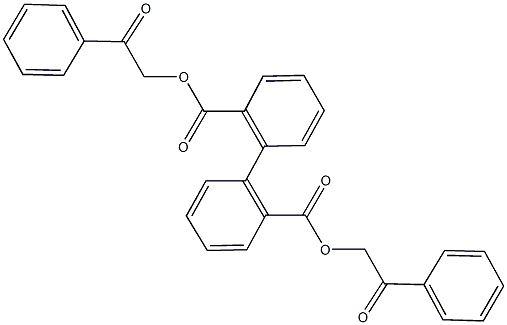 bis(2-oxo-2-phenylethyl) [1,1'-biphenyl]-2,2'-dicarboxylate 结构式