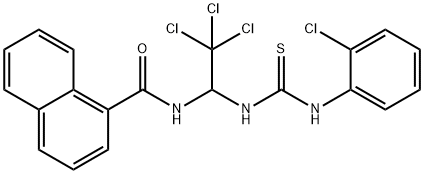 N-(2,2,2-trichloro-1-{[(2-chloroanilino)carbothioyl]amino}ethyl)-1-naphthamide 结构式