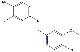 4-{[(4-amino-3-chlorophenyl)imino]methyl}-2-methoxyphenol 结构式