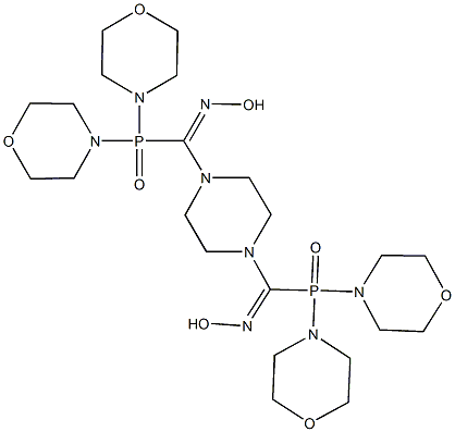 4-[[{4-[[di(4-morpholinyl)phosphoryl](hydroxyimino)methyl]-1-piperazinyl}(hydroxyimino)methyl](4-morpholinyl)phosphoryl]morpholine 结构式