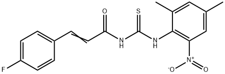 N-[3-(4-fluorophenyl)acryloyl]-N'-{2-nitro-4,6-dimethylphenyl}thiourea 结构式