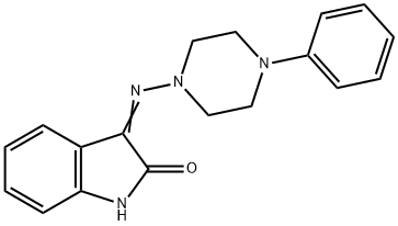 3-[(4-phenyl-1-piperazinyl)imino]-1,3-dihydro-2H-indol-2-one 结构式