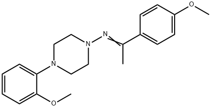 4-(2-methoxyphenyl)-N-[1-(4-methoxyphenyl)ethylidene]-1-piperazinamine 结构式