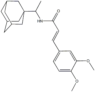 N-[1-(1-adamantyl)ethyl]-3-(3,4-dimethoxyphenyl)acrylamide 结构式