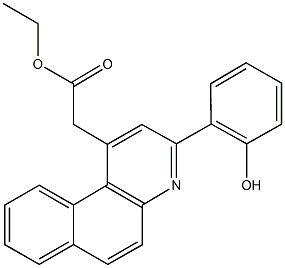 ethyl [3-(2-hydroxyphenyl)benzo[f]quinolin-1-yl]acetate 结构式