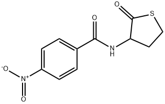 4-nitro-N-(2-oxotetrahydro-3-thienyl)benzamide 结构式