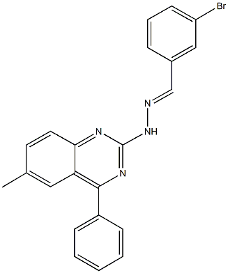 3-bromobenzaldehyde (6-methyl-4-phenyl-2-quinazolinyl)hydrazone 结构式