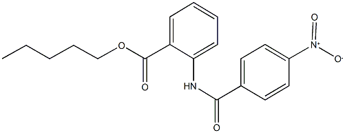 pentyl 2-({4-nitrobenzoyl}amino)benzoate 结构式