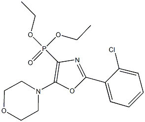 diethyl 2-(2-chlorophenyl)-5-(4-morpholinyl)-1,3-oxazol-4-ylphosphonate 结构式