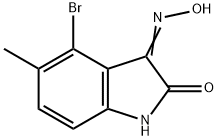 4-bromo-5-methyl-1H-indole-2,3-dione 3-oxime 结构式