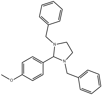 1,3-dibenzyl-2-(4-methoxyphenyl)imidazolidine 结构式