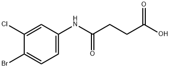 4-(4-bromo-3-chloroanilino)-4-oxobutanoic acid 结构式