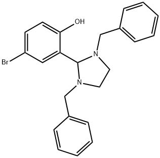 4-bromo-2-(1,3-dibenzyl-2-imidazolidinyl)phenol 结构式