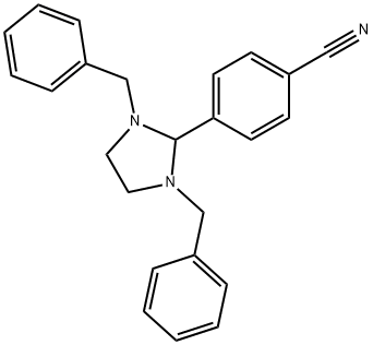 4-(1,3-dibenzyl-2-imidazolidinyl)benzonitrile 结构式