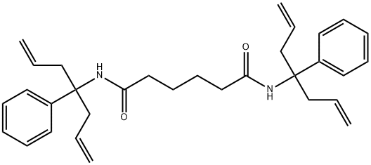 N~1~,N~6~-bis(1-allyl-1-phenyl-3-butenyl)hexanediamide 结构式