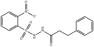 2-nitro-N'-(3-phenylpropanoyl)benzenesulfonohydrazide 结构式