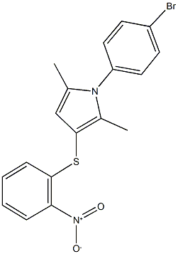 1-(4-bromophenyl)-3-({2-nitrophenyl}sulfanyl)-2,5-dimethyl-1H-pyrrole 结构式