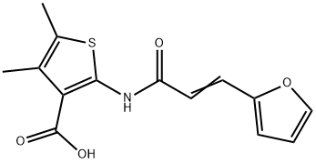 2-{[3-(2-furyl)acryloyl]amino}-4,5-dimethyl-3-thiophenecarboxylic acid 结构式