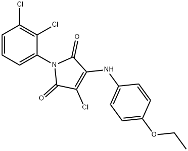 3-chloro-1-(2,3-dichlorophenyl)-4-(4-ethoxyanilino)-1H-pyrrole-2,5-dione 结构式