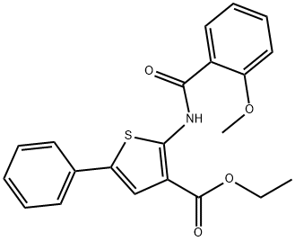 ethyl 2-[(2-methoxybenzoyl)amino]-5-phenylthiophene-3-carboxylate 结构式