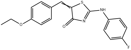 5-(4-ethoxybenzylidene)-2-(4-fluoroanilino)-1,3-thiazol-4(5H)-one 结构式