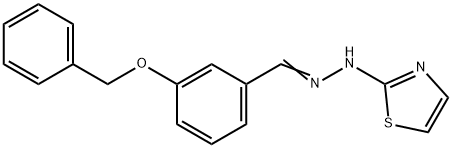 3-(benzyloxy)benzaldehyde 1,3-thiazol-2-ylhydrazone 结构式