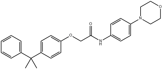 2-[4-(1-methyl-1-phenylethyl)phenoxy]-N-[4-(4-morpholinyl)phenyl]acetamide 结构式