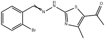 2-bromobenzaldehyde (5-acetyl-4-methyl-1,3-thiazol-2-yl)hydrazone 结构式