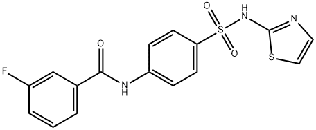 3-fluoro-N-{4-[(1,3-thiazol-2-ylamino)sulfonyl]phenyl}benzamide 结构式