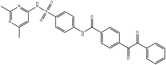 N-(4-{[(2,6-dimethyl-4-pyrimidinyl)amino]sulfonyl}phenyl)-4-[oxo(phenyl)acetyl]benzamide 结构式