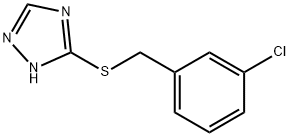 5-[(3-chlorobenzyl)sulfanyl]-1H-1,2,4-triazole 结构式