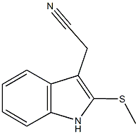 [2-(methylsulfanyl)-1H-indol-3-yl]acetonitrile 结构式