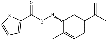 N'-(5-isopropenyl-2-methyl-2-cyclohexen-1-ylidene)-2-thiophenecarbohydrazide 结构式