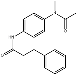 N-{4-[acetyl(methyl)amino]phenyl}-3-phenylpropanamide 结构式