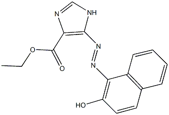 ethyl 5-[(2-hydroxy-1-naphthyl)diazenyl]-1H-imidazole-4-carboxylate 结构式