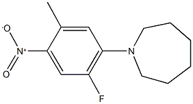 1-{2-fluoro-4-nitro-5-methylphenyl}azepane 结构式