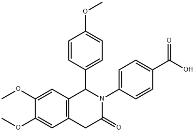 4-(6,7-dimethoxy-1-(4-methoxyphenyl)-3-oxo-3,4-dihydro-2(1H)-isoquinolinyl)benzoic acid 结构式
