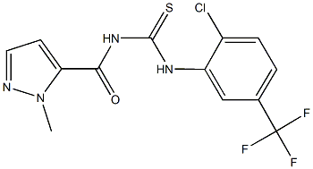 N-[2-chloro-5-(trifluoromethyl)phenyl]-N'-[(1-methyl-1H-pyrazol-5-yl)carbonyl]thiourea 结构式