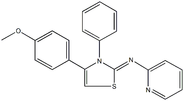 N-(4-(4-methoxyphenyl)-3-phenyl-1,3-thiazol-2(3H)-ylidene)-N-(2-pyridinyl)amine 结构式