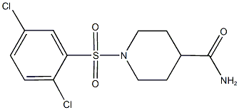 1-[(2,5-dichlorophenyl)sulfonyl]-4-piperidinecarboxamide 结构式