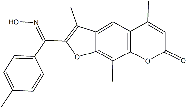 2-[(hydroxyimino)(4-methylphenyl)methyl]-3,5,9-trimethyl-7H-furo[3,2-g]chromen-7-one 结构式