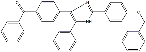 (4-{2-[4-(benzyloxy)phenyl]-5-phenyl-1H-imidazol-4-yl}phenyl)(phenyl)methanone 结构式