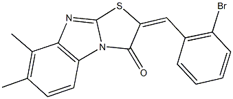2-(2-bromobenzylidene)-7,8-dimethyl[1,3]thiazolo[3,2-a]benzimidazol-3(2H)-one 结构式