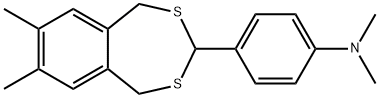 N-[4-(7,8-dimethyl-1,5-dihydro-2,4-benzodithiepin-3-yl)phenyl]-N,N-dimethylamine 结构式