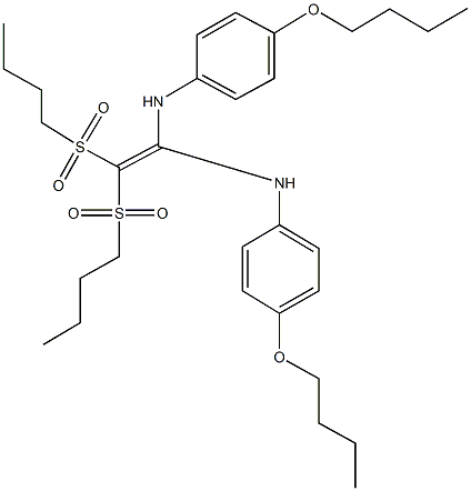 N~1~,N~1~-bis(4-butoxyphenyl)-2,2-bis(butylsulfonyl)-1,1-ethylenediamine 结构式